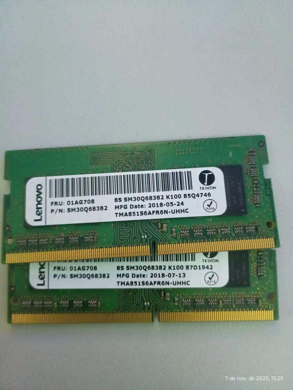 Memória para notebook
