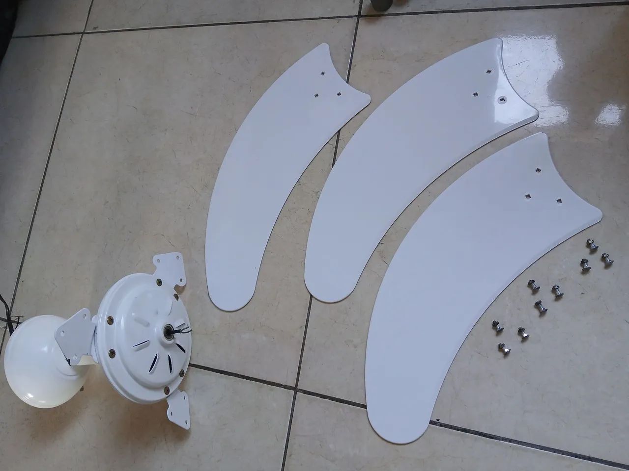 Ventilador de Teto 3 Pás Branco - Novo - Foto 5