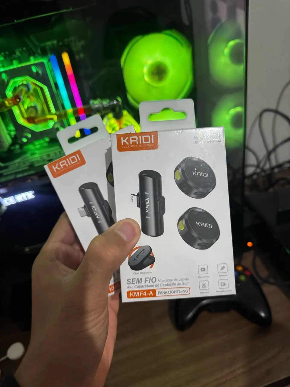 Microfone Lapela com isolamento 3 em 1 SEM FIO PROFISSIONAL  - Foto 3
