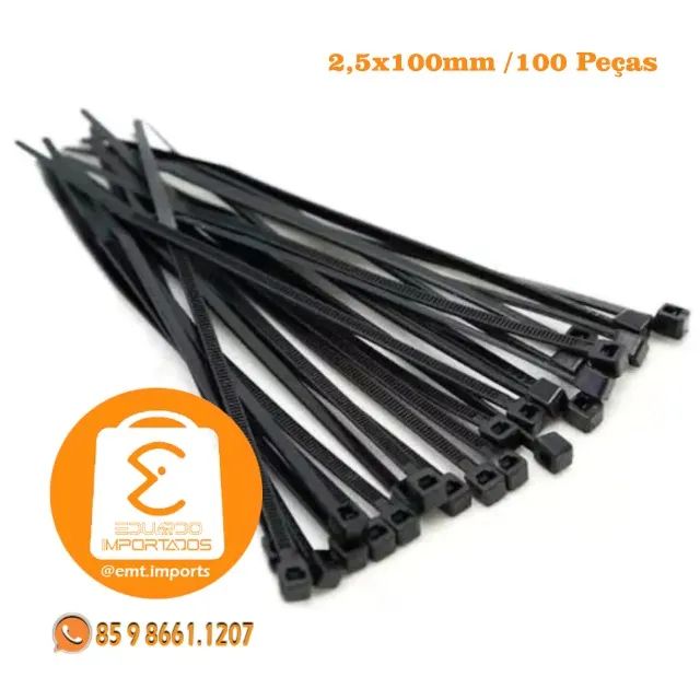 Nylon Cable Tie for Cat Strangulation 2.5x100 mm Kit of 100 Pieces Mares