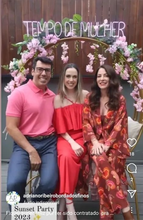 Balanço suspenso ou Poltrona Circular Decorativa com Flores - Foto 2