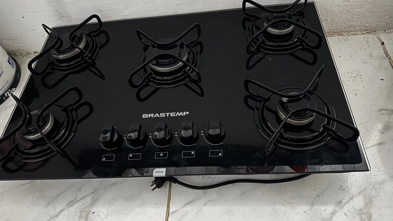 Fogão Brastemp 5 Bocas - Vidro Temperado - Novo - Foto 3