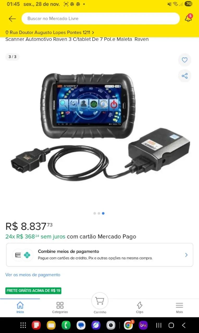scanner 3 pro raven nova com nota valor 5.500 para v3nder logo aceito cartão  - Foto 2