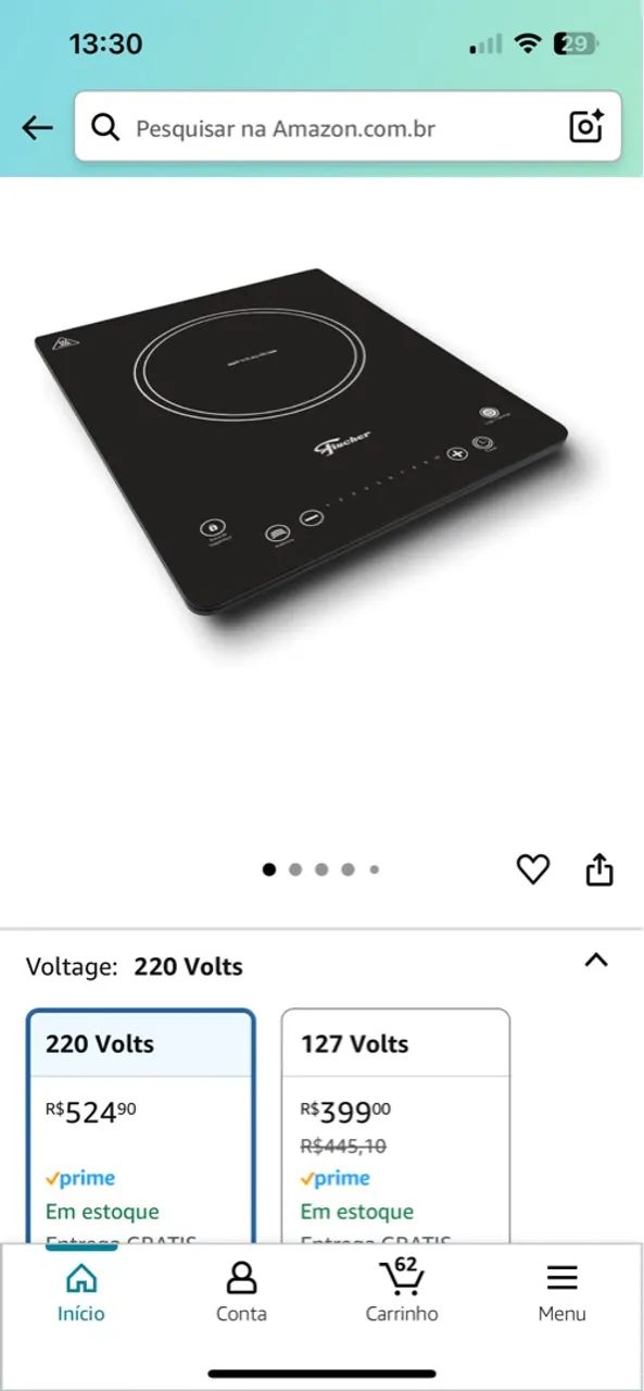 Fogão Cooktop por indução Fisher - 220v - Foto 5