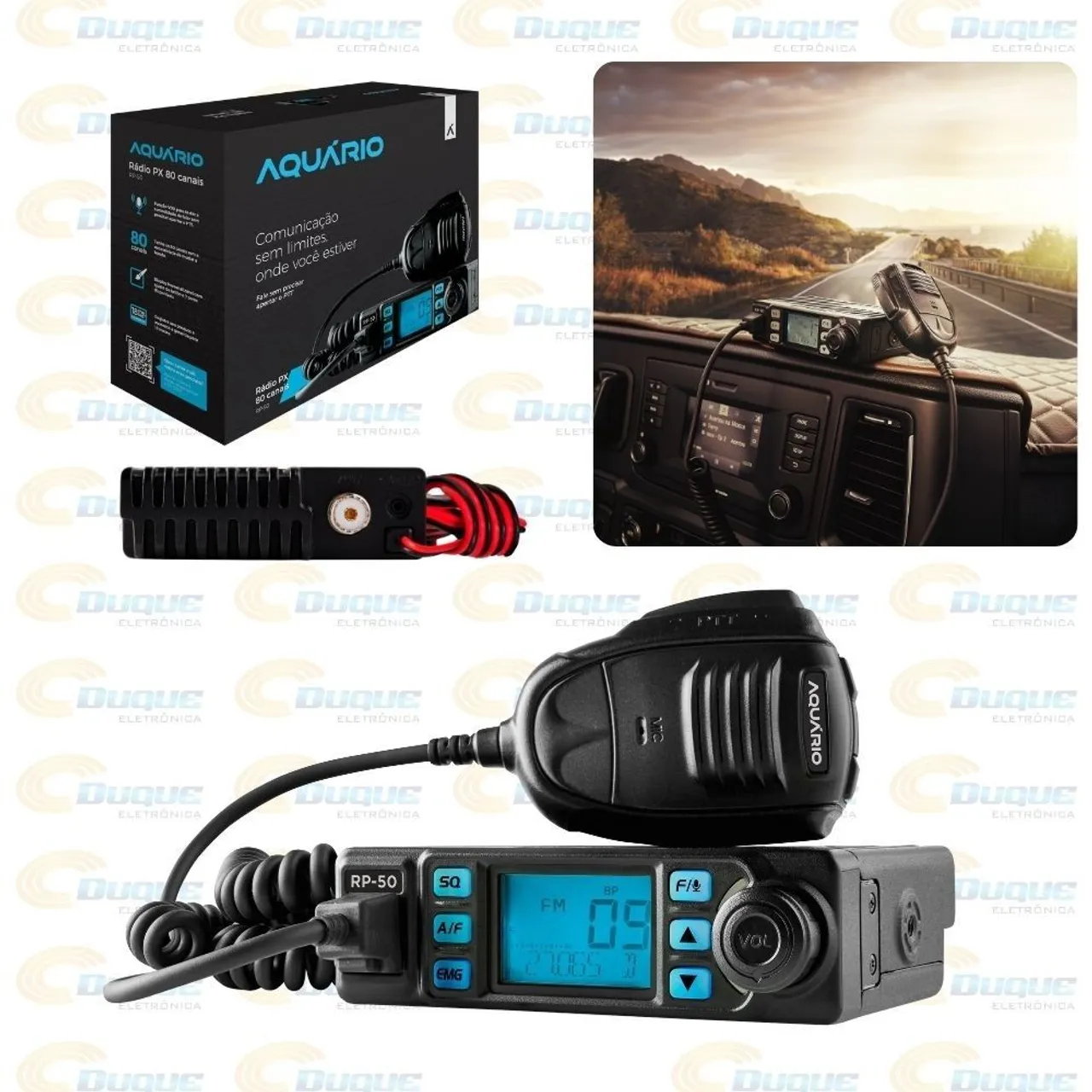 Rádio PX Aquário RP-50 80 Canais