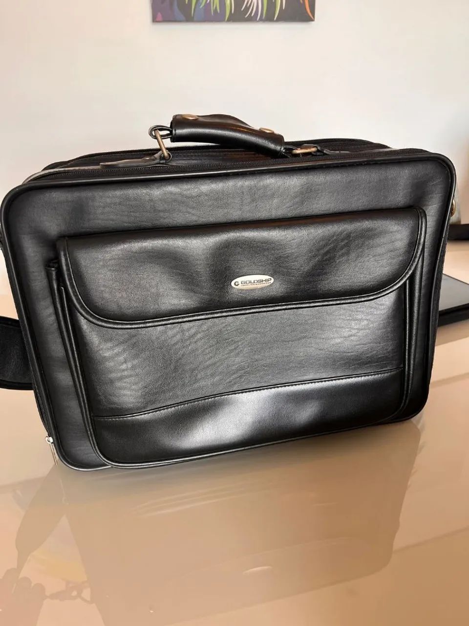 Maleta de couro para notbook. Goldship