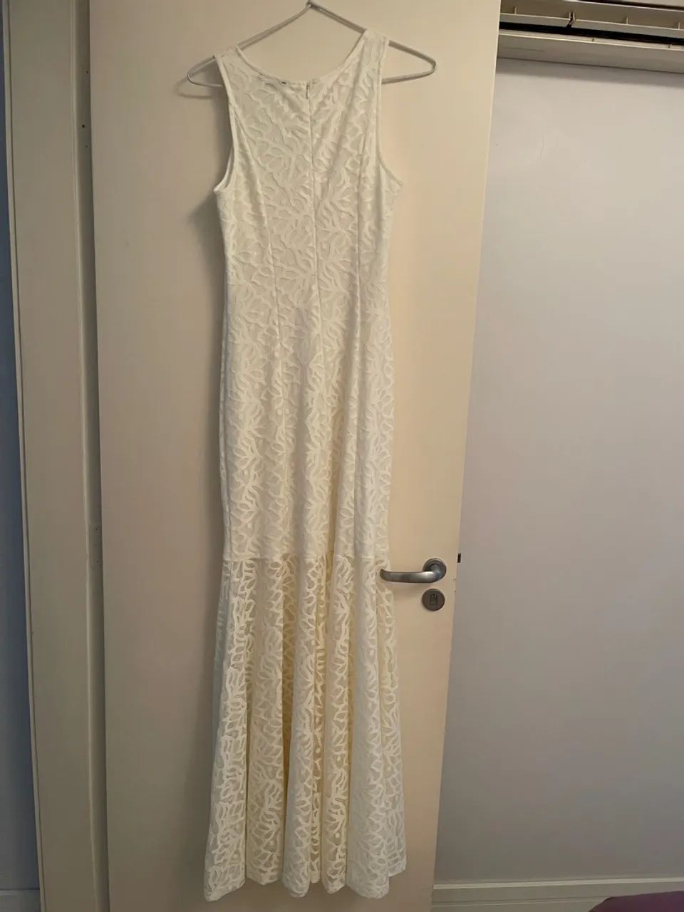 VESTIDO AVANZZO OFF WHITE DE RENDA - TAM 38 - Foto 5