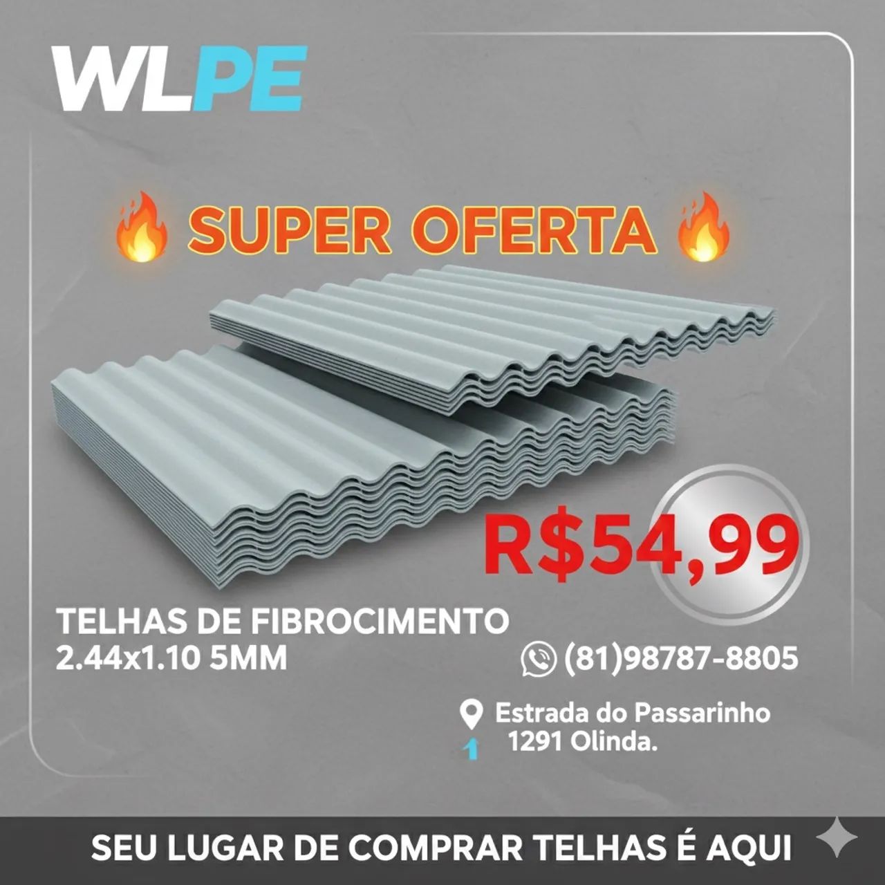 TELHAS DE FIBROCIMENTO 