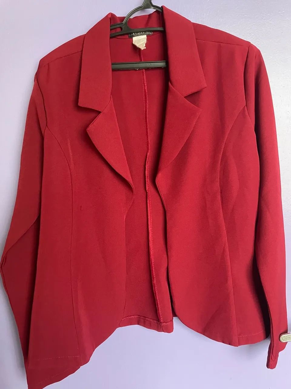 Conjunto Social: Blazer Vermelho e Vestido Poá - Foto 4
