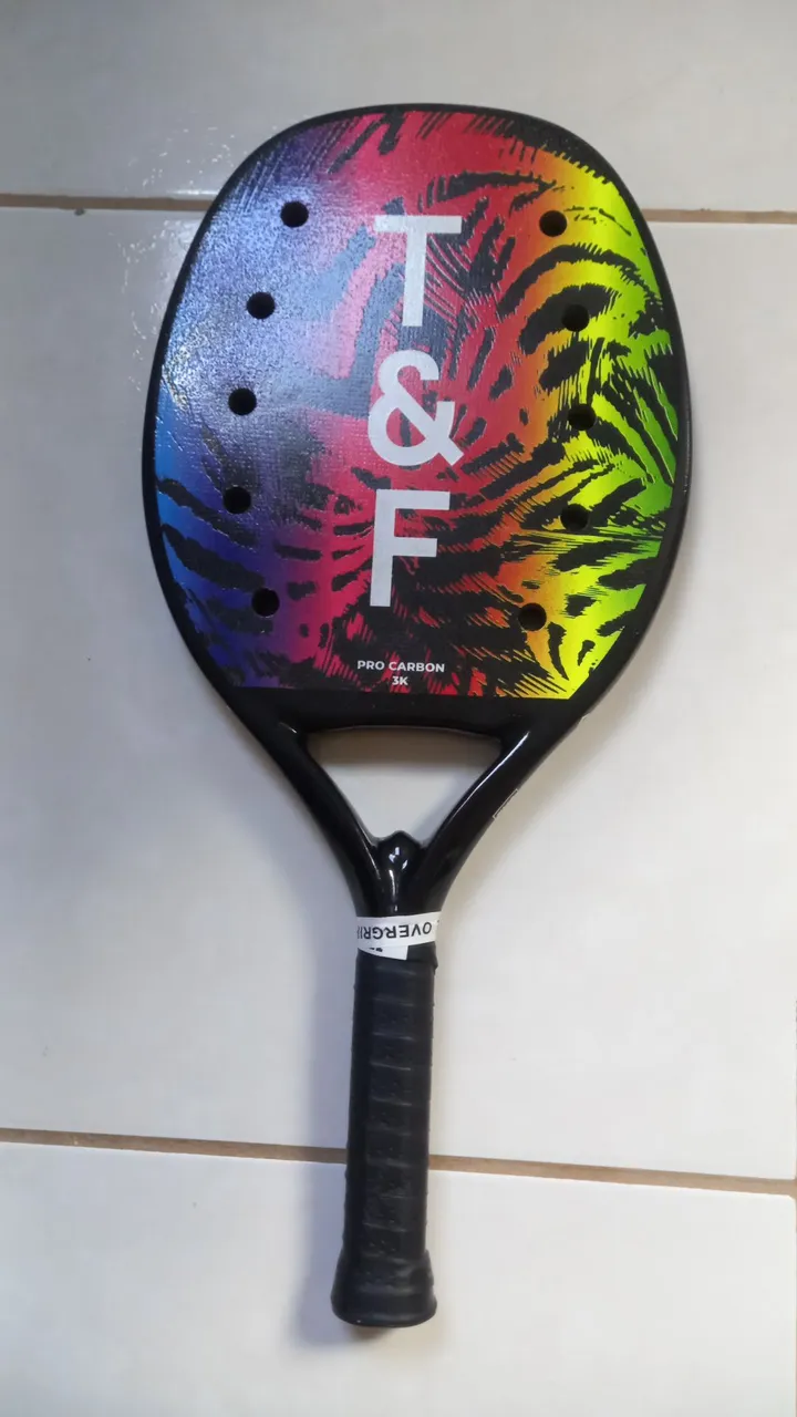 Raquete de Beach Tennis T&F Pro Carbon 3k