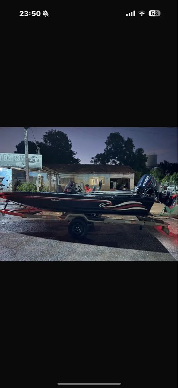 Lancha calaça motor evinrude 60