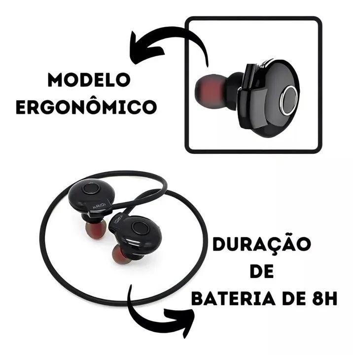 Fone de ouvido esportivo inteligente sem fio Kaidi kd903 - Foto 3