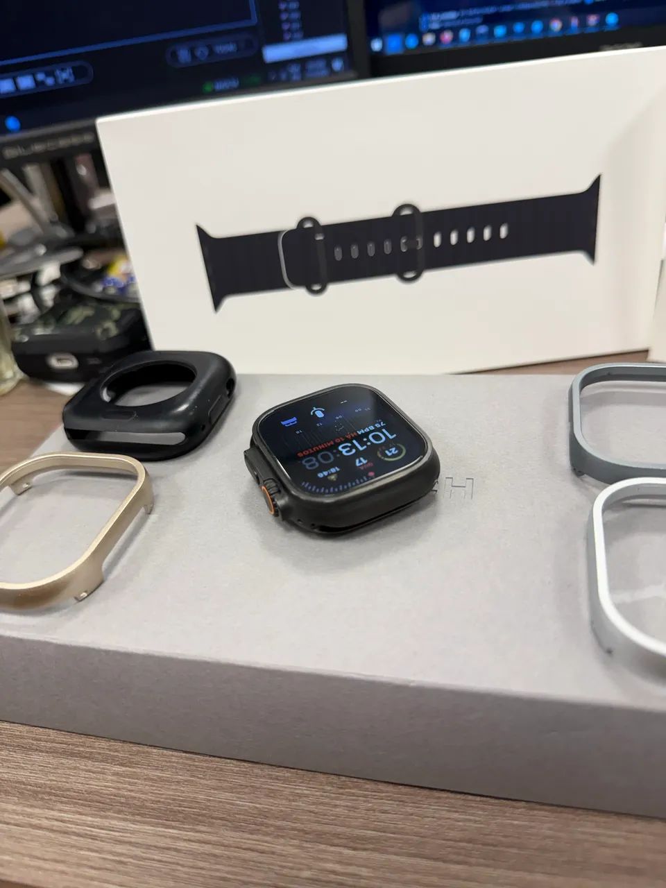 Apple Watch Ultra 2 GPS + Cellular black titanium 49 mm Pulseira Oceano preta - Foto 4