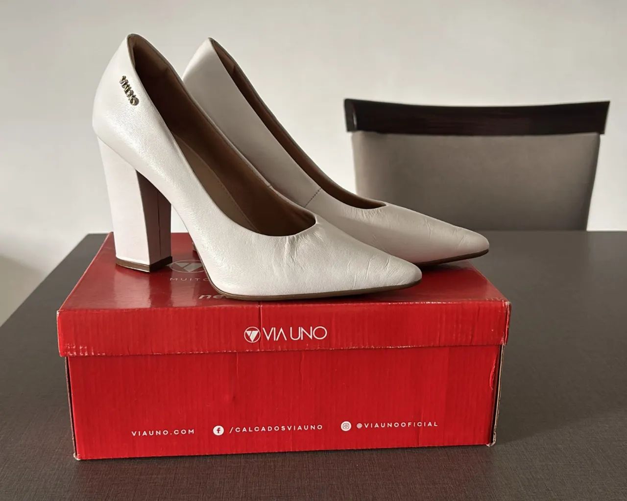 Scarpin couro legítimo 