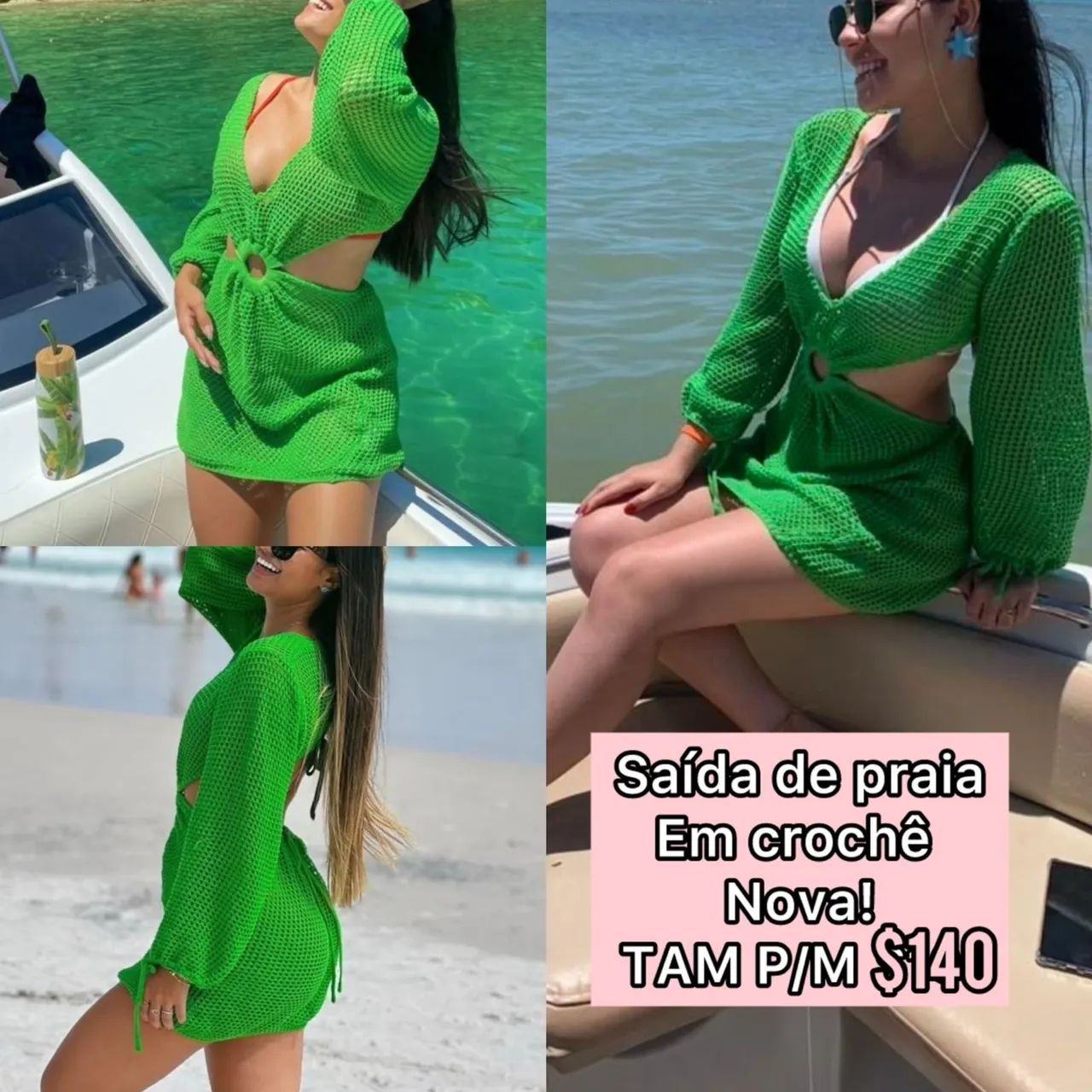 Vestido Saída de praia chique nova!! P/M