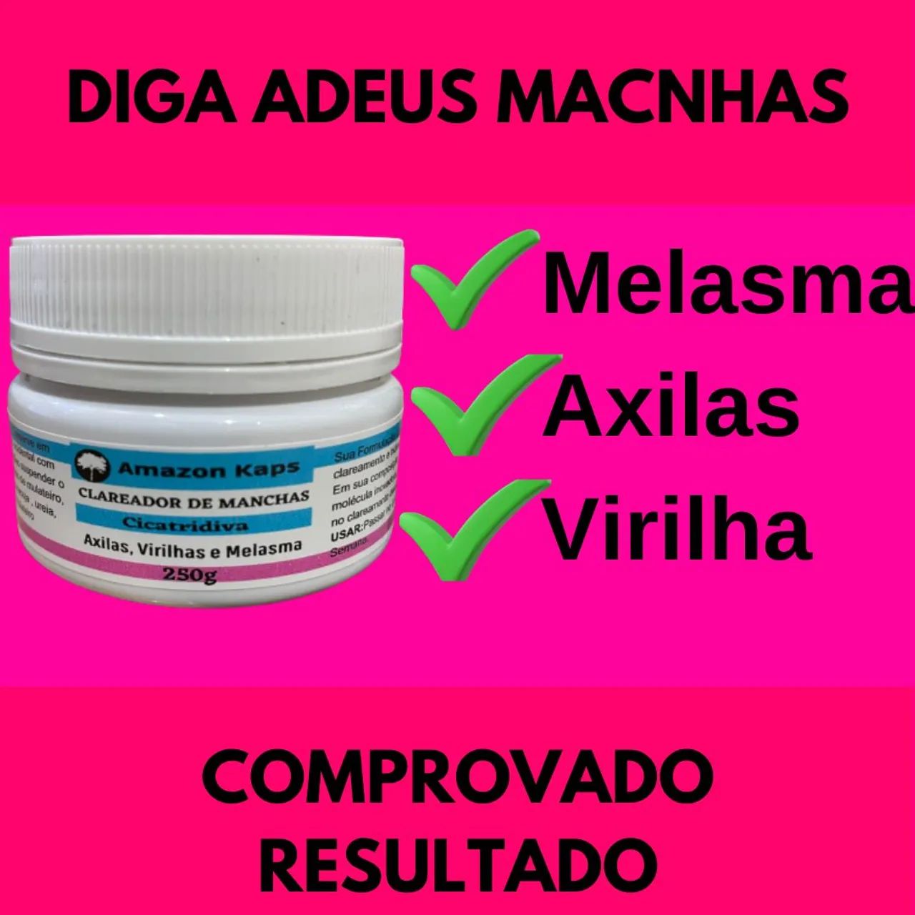 Creme Clareador de Manchas Amazon Kaps - 250g