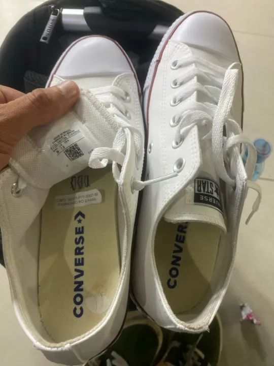 All Star branco couro NOVO