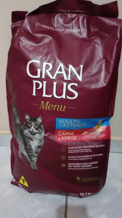 Ração para gato castrado gran plus