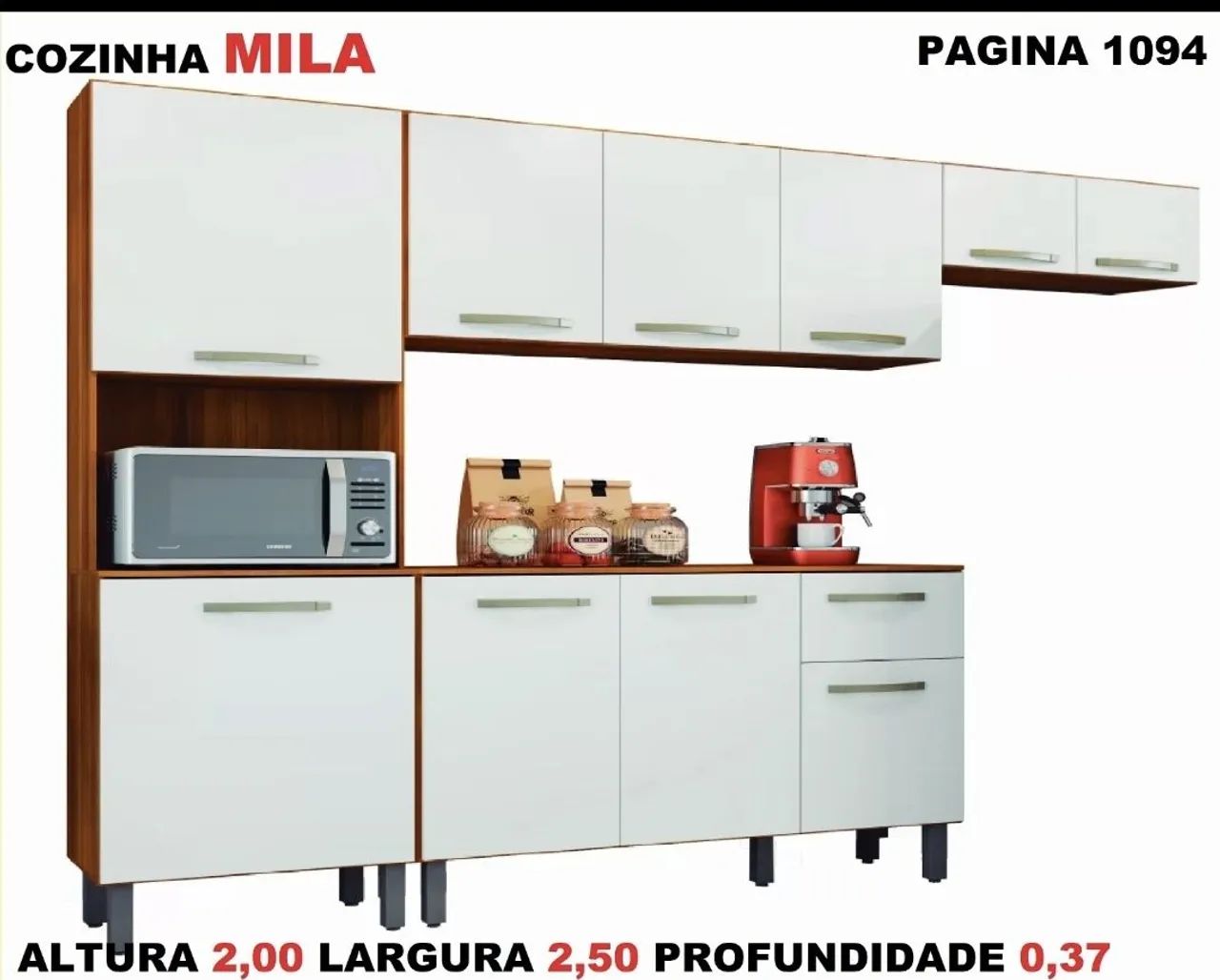 Cozinha completa com balcão 