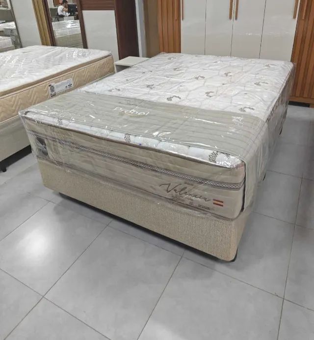 Cama Box Casal Valencia Molas Ensacadas 138x188x030cm Probel Novo entregamos