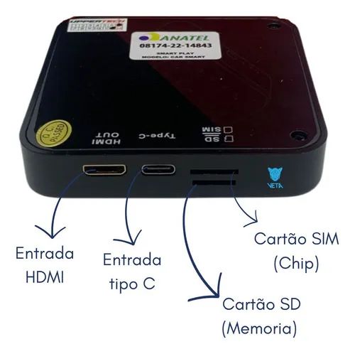 Smartplay Uppertch Streaming Box Automotivo Sistema Carplay - Foto 2