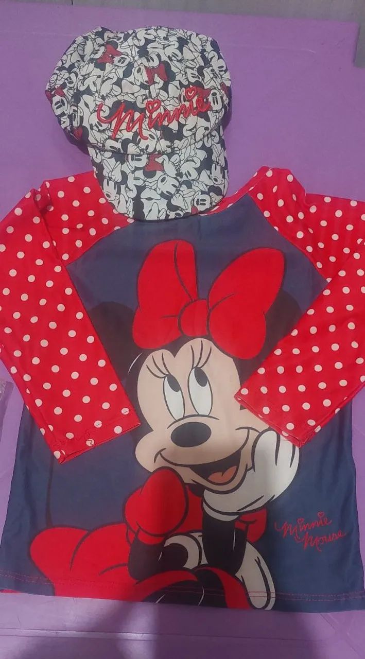 Conjunto Minnie Mouse - Roupas de Praia