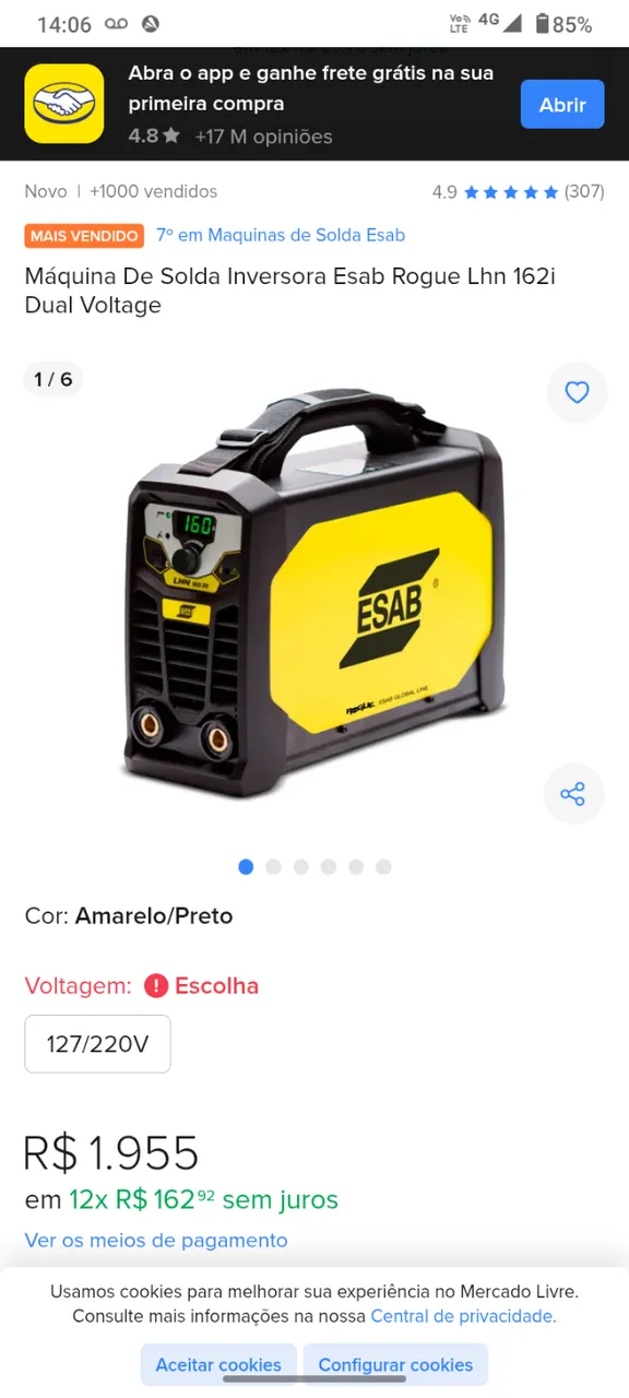 Máquina de solda ESAB