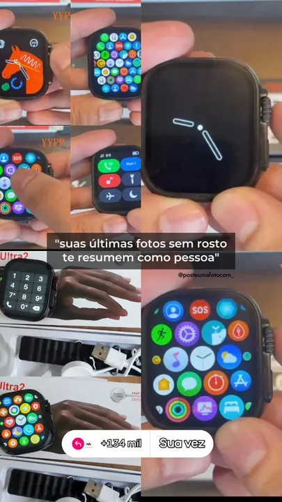 Smartwatch ultra t10 preto