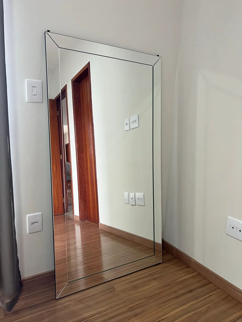 Espelho Grande Retangular Preto Com Moldura64291057069057123