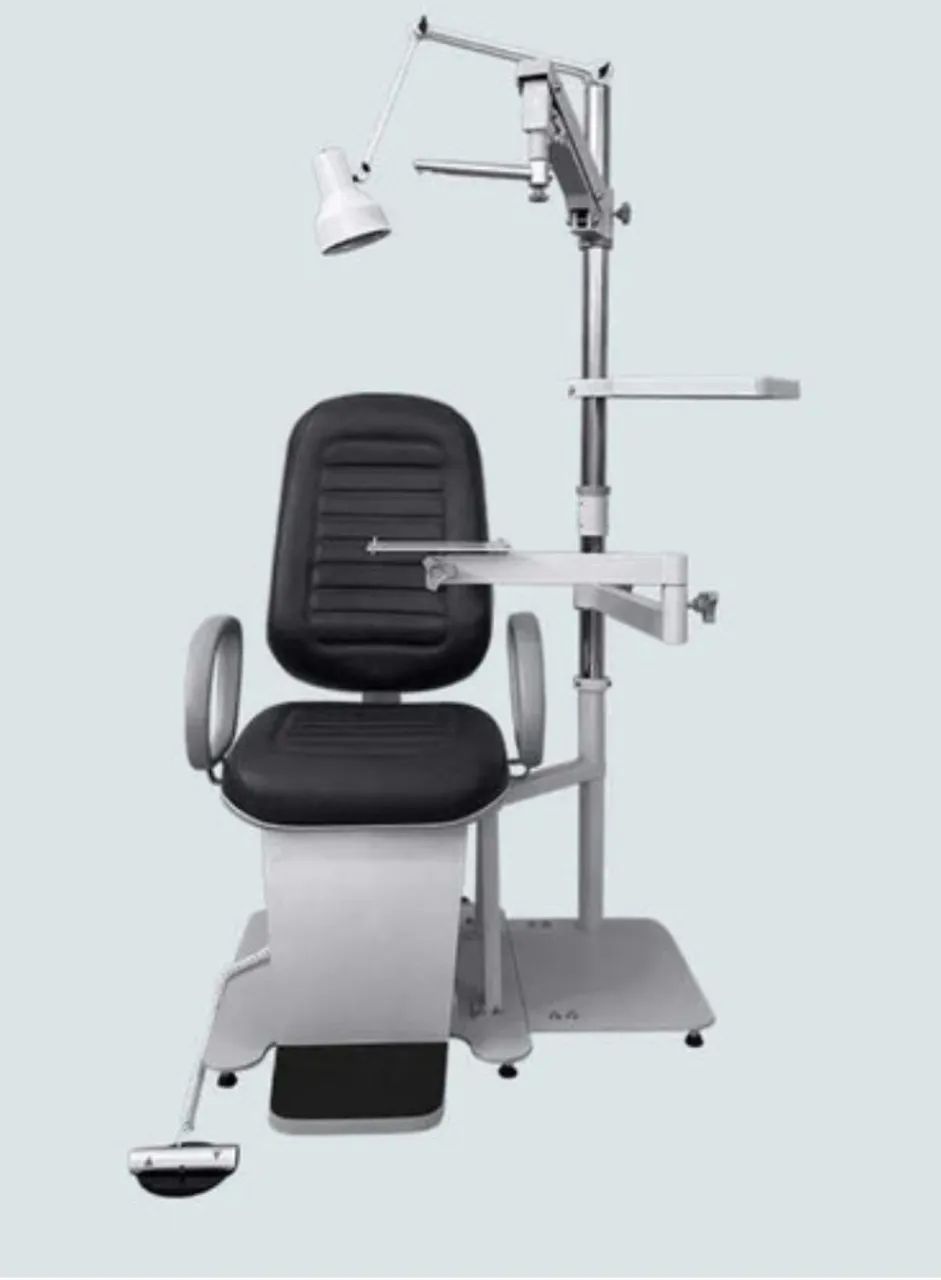 Cadeira elétrica acoplada com braço para auto refrator 