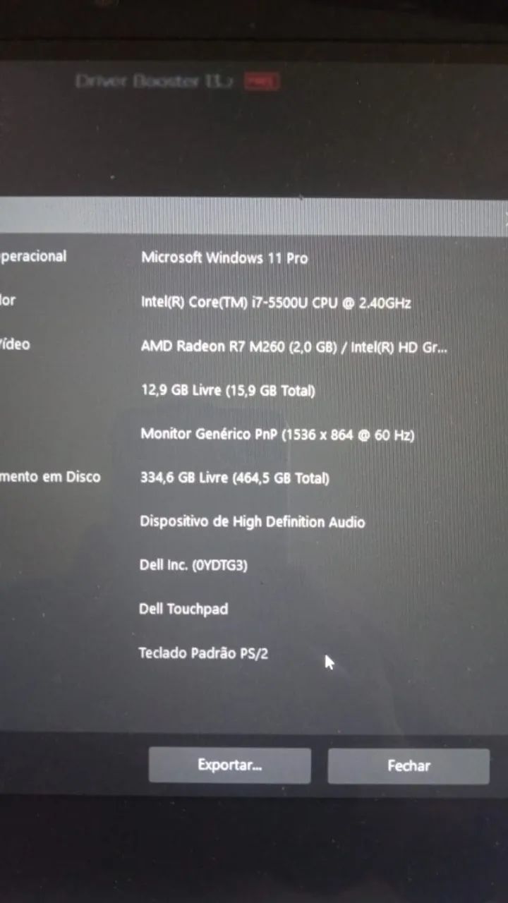 Notebook Dell Inspiron 5548 thouch scren i7 5500u 16 gb ram placa de vídeo 2gb AMD detalhe - Foto 2