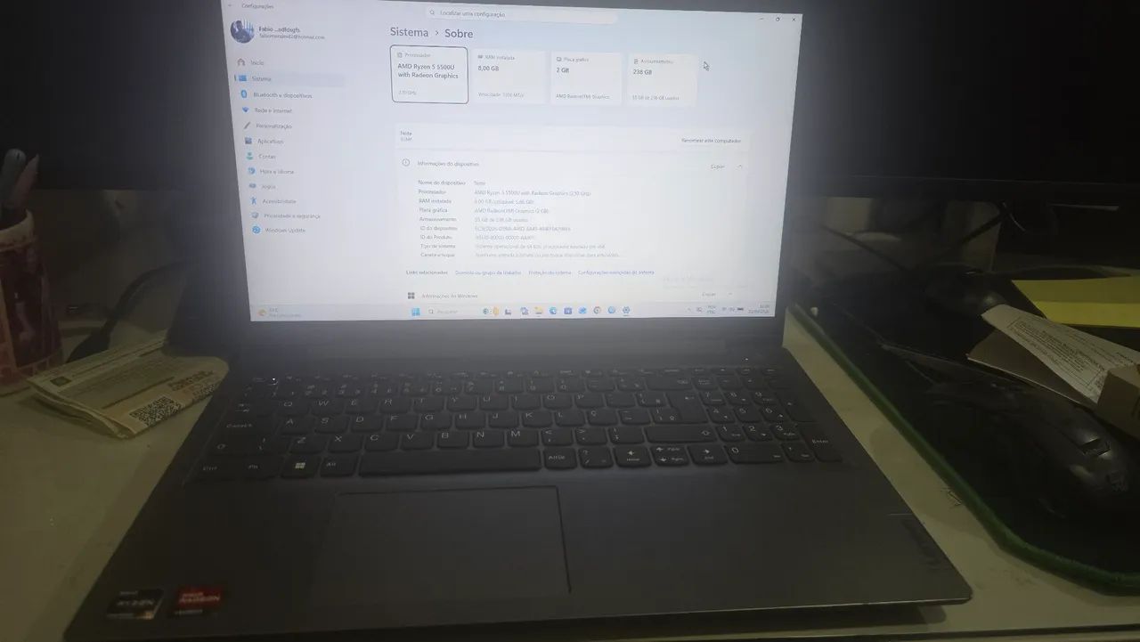 NNotebook Lenovo Ideapad 3 Ryzen 5 - Foto 4