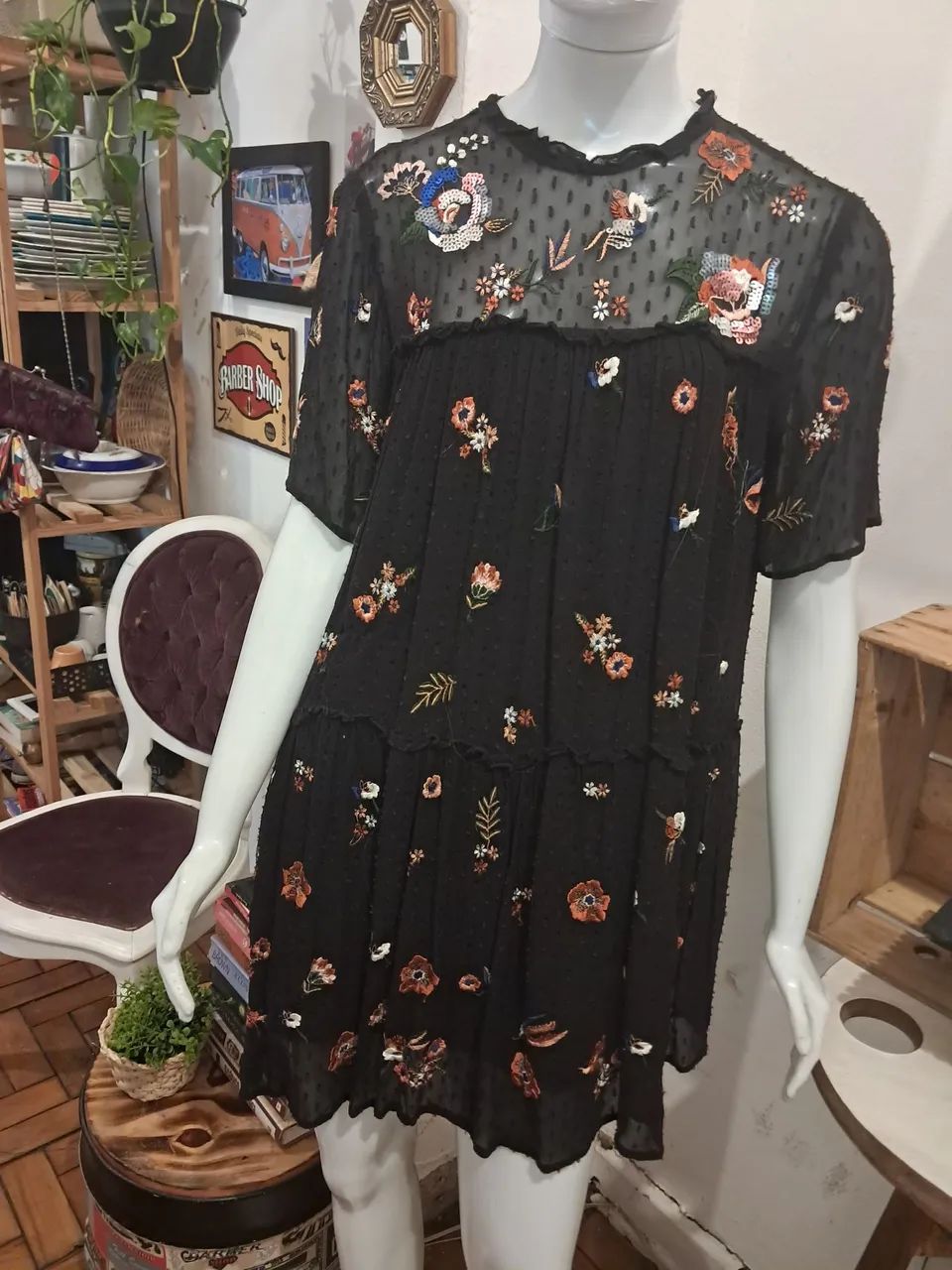 Vestido Tule Baby look Zara