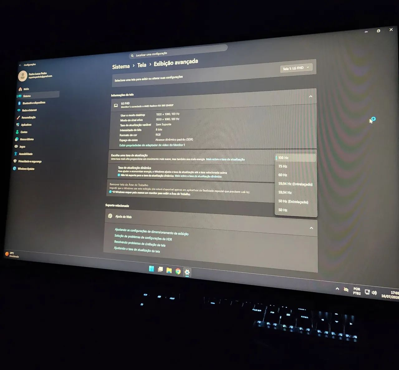 Monitor LG 24" 100hz  - Foto 3