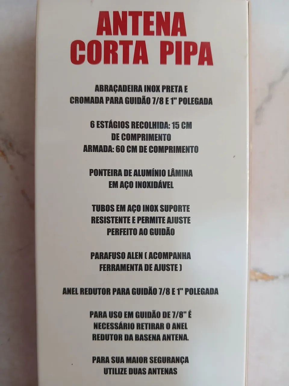 Antena corta pipa ( 60cm) modelo AC760 - Foto 2