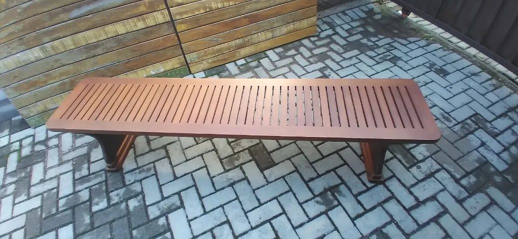 Banco Ripado Envernizado  - Foto 5