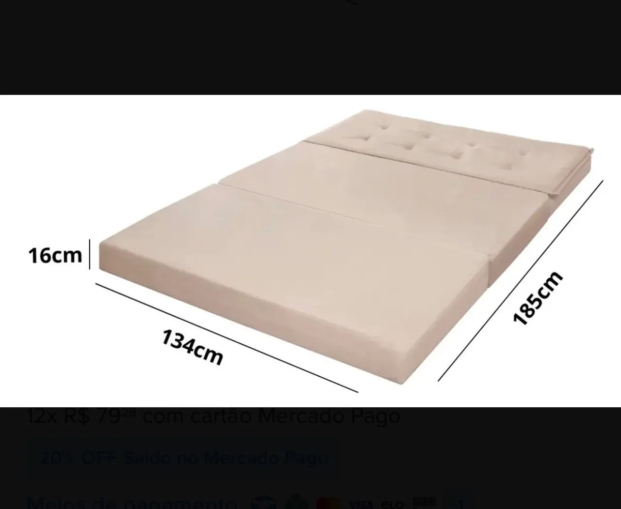 Sofá puff cama e baú  - Foto 4