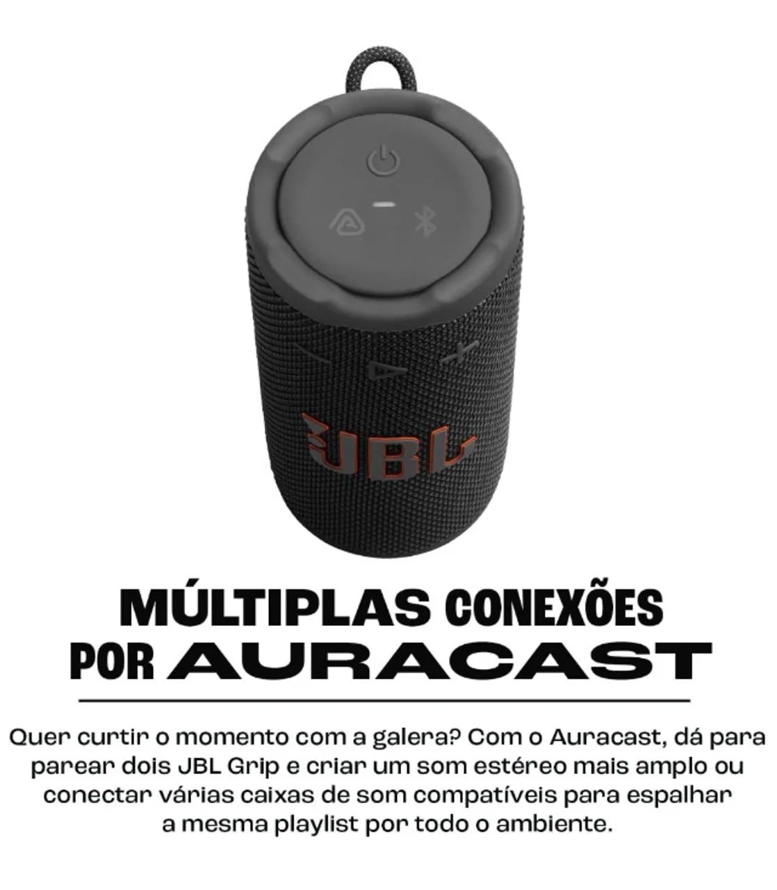 JBL Grip Prova d água, Auracast e Led Muda de Cores - Lacrado - Foto 4