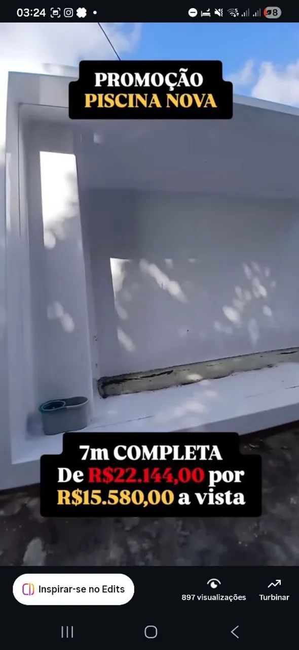 Piscina 7m nova 