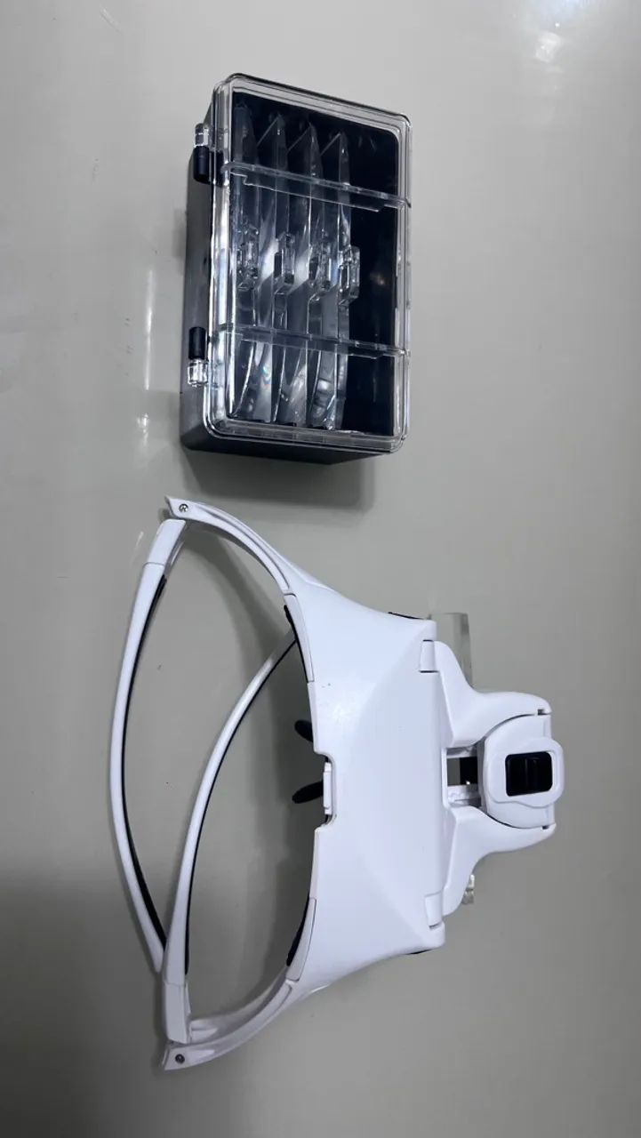 Óculos Lupa De Cabeça Iluminação De Led 5 Lentes De Aumento