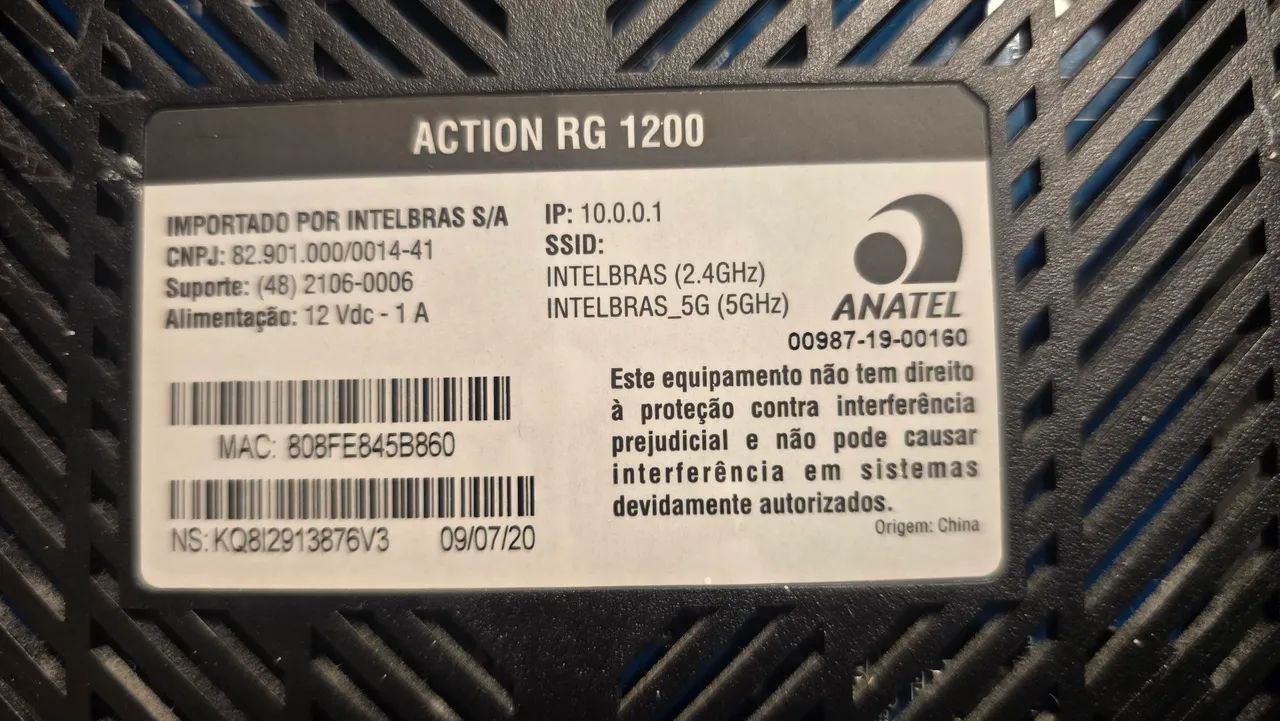 Roteador intelbras RG 1200