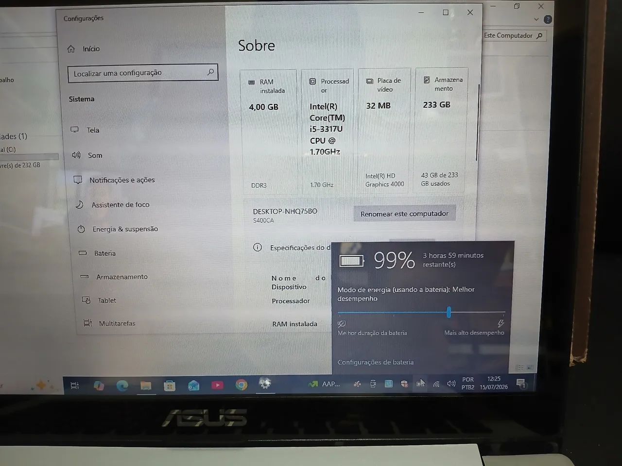 Notebook ASUS-Proc I5-4GB-TouchScreen - Foto 3