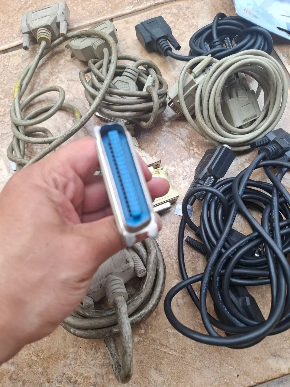 Lote de cabos impressora e serial  - Foto 3