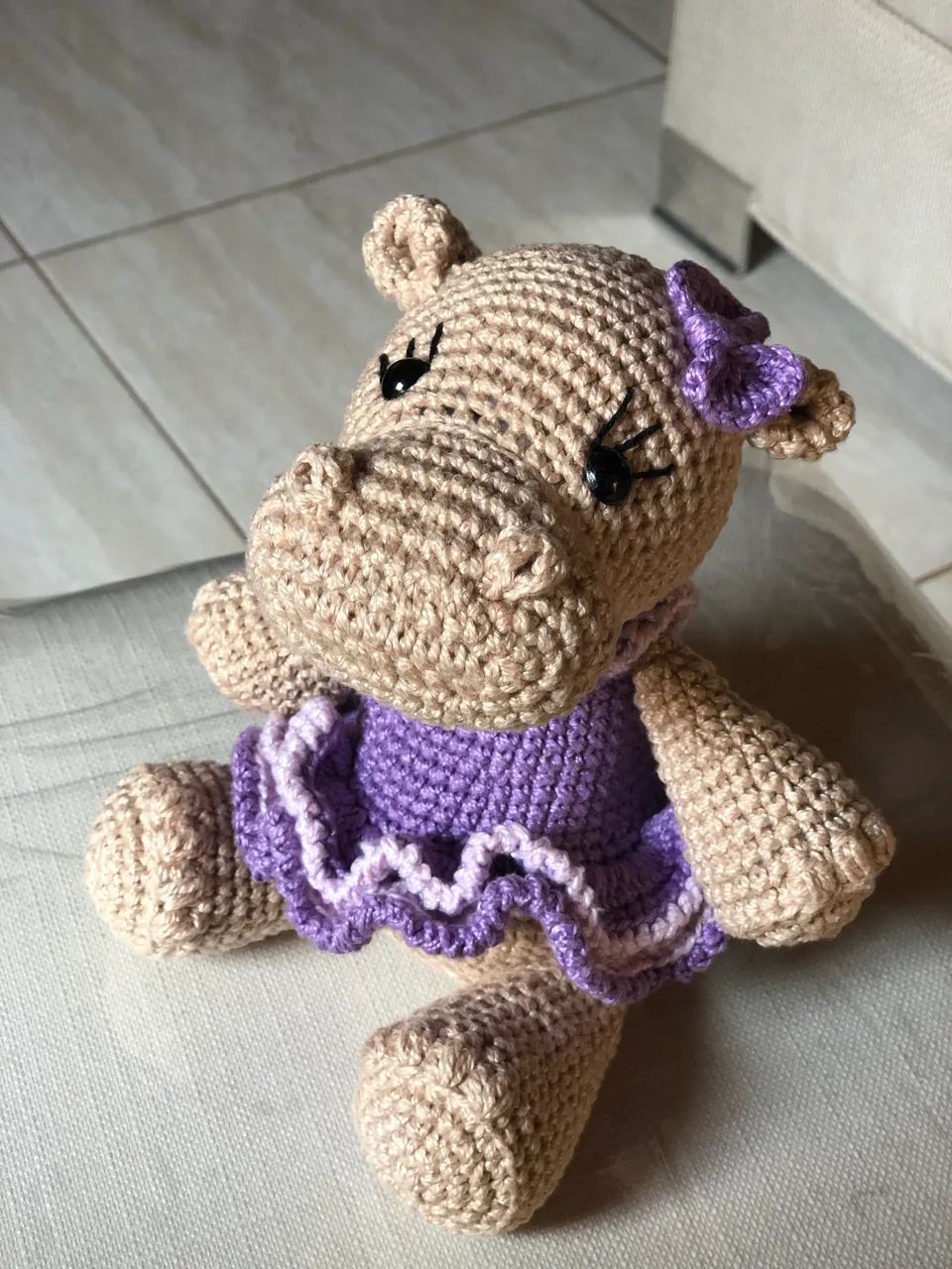 Amigurumi (Hipopótamo e Coelhinha) - Foto 4