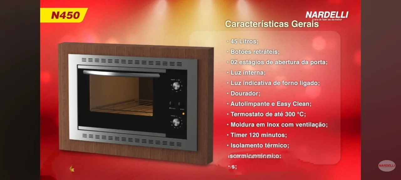 Forno elétrico NARDELLI 45L  - Foto 5