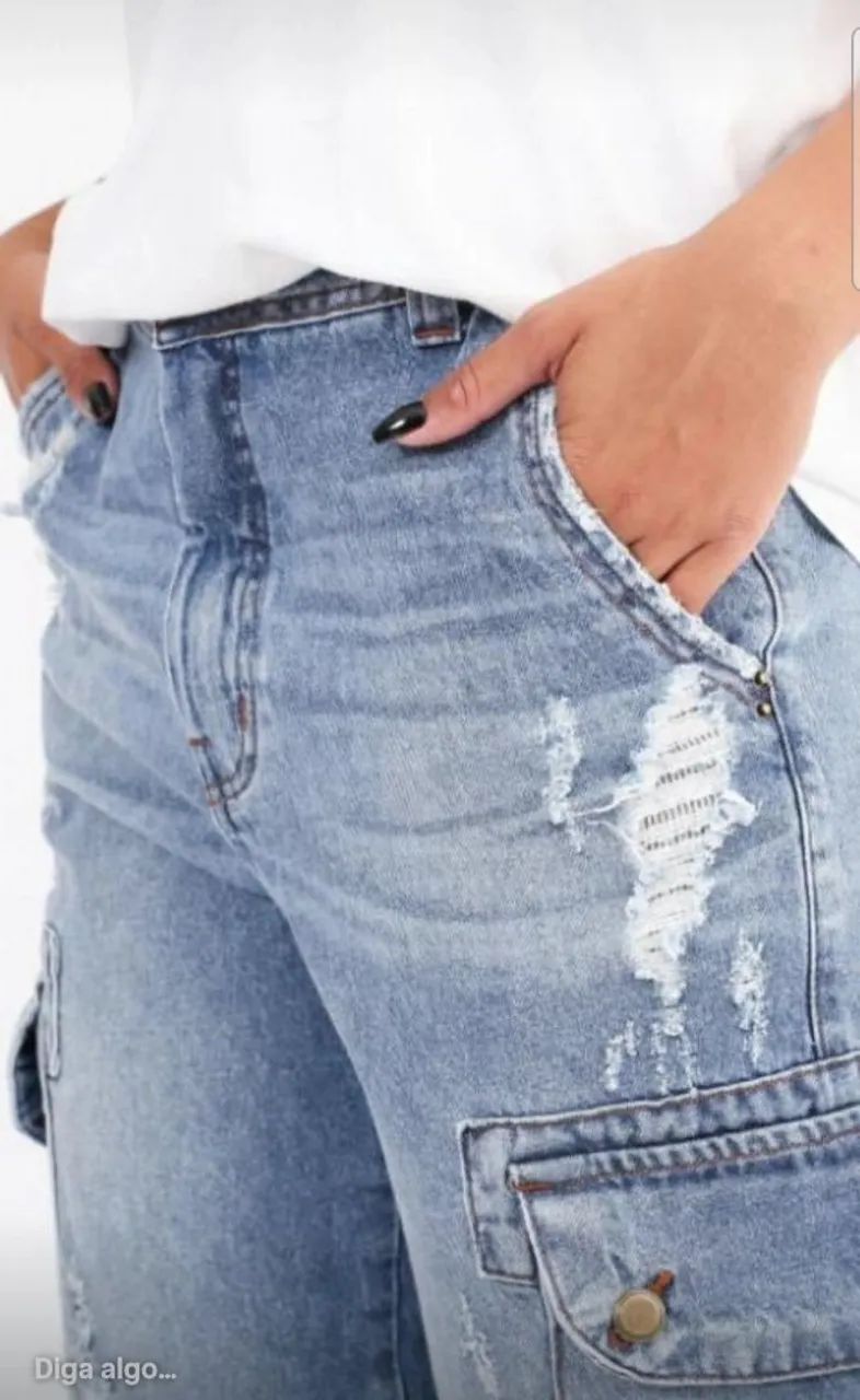 Calça Jeans Cargo - Foto 4