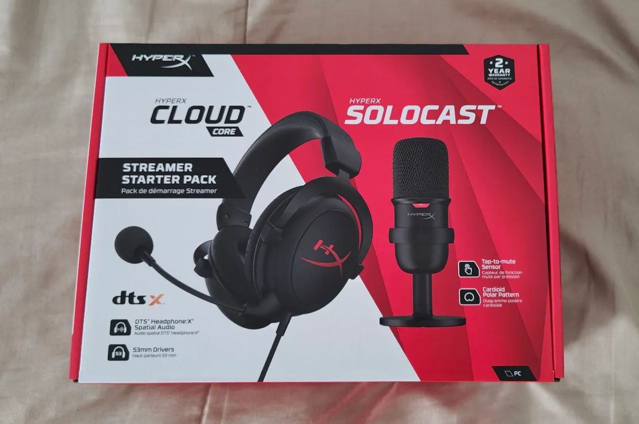 Headset e microfone HyperX