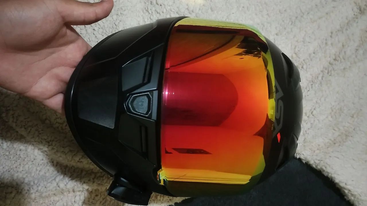 CAPACETE ASX PRETO FUMÊ - Foto 2