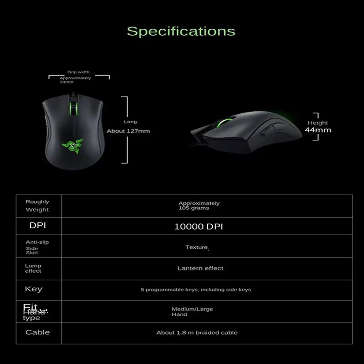 Mouse Razer Purgatory Viper Standard Edition 6400DPI. - Foto 2