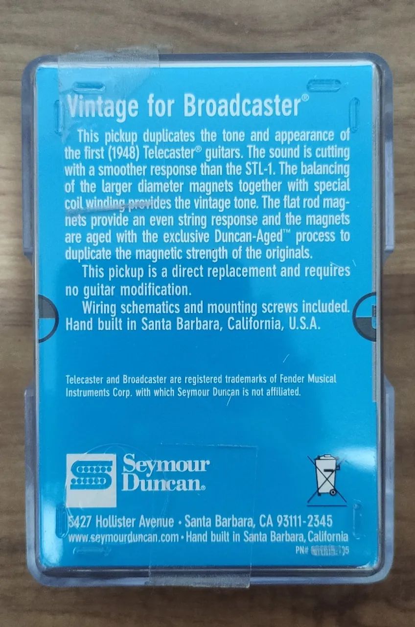 Seymour Duncan ProShop Vintage for Broadcaster Tele Stl-1b (ponte) - Foto 4